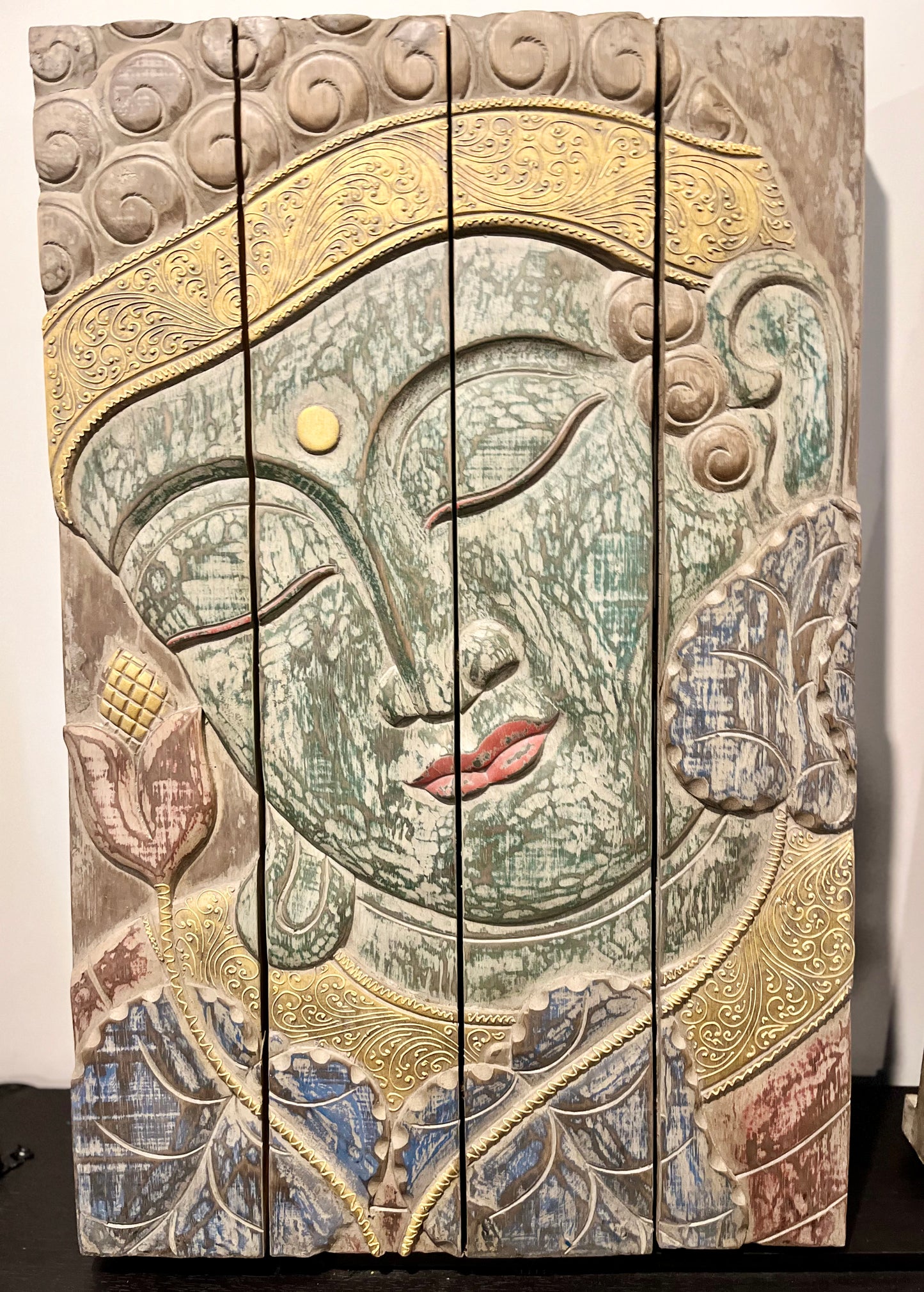 
                  
                    Four panel,Wooden Buddha picture
                  
                