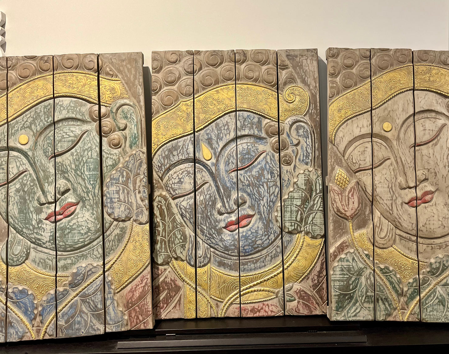 
                  
                    Four panel,Wooden Buddha picture
                  
                