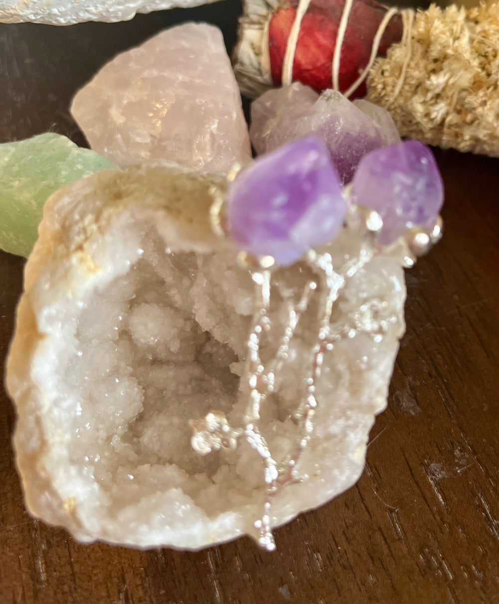 Amethyst Flower on Geode