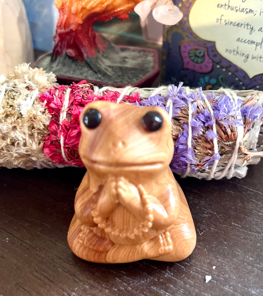 Praying Frog Ornament