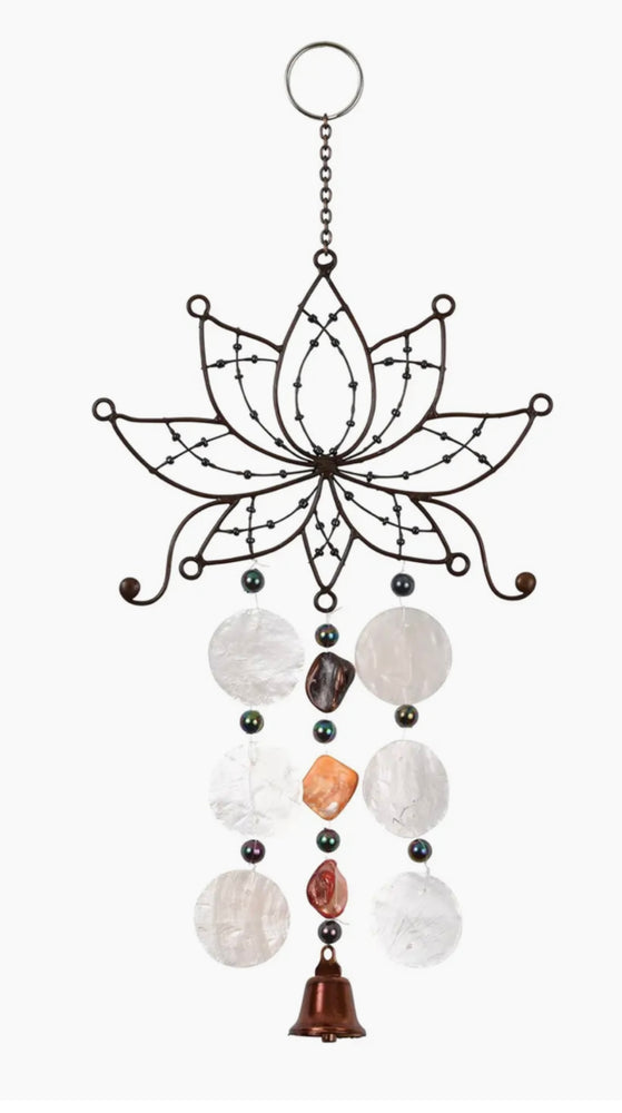 
                  
                    Antique Double Capiz Wind Chime
                  
                