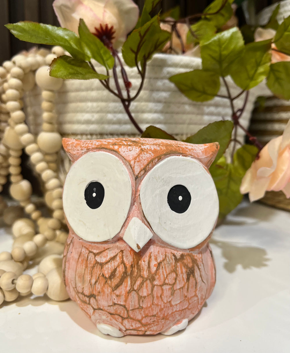 Set of 3 Wooden owls