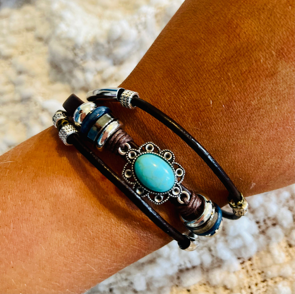 Bead and online leather bracelets