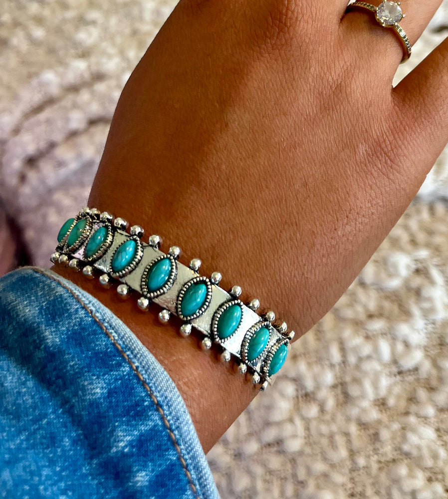 
                  
                    Boho Gem Beaded Open Bracelet
                  
                