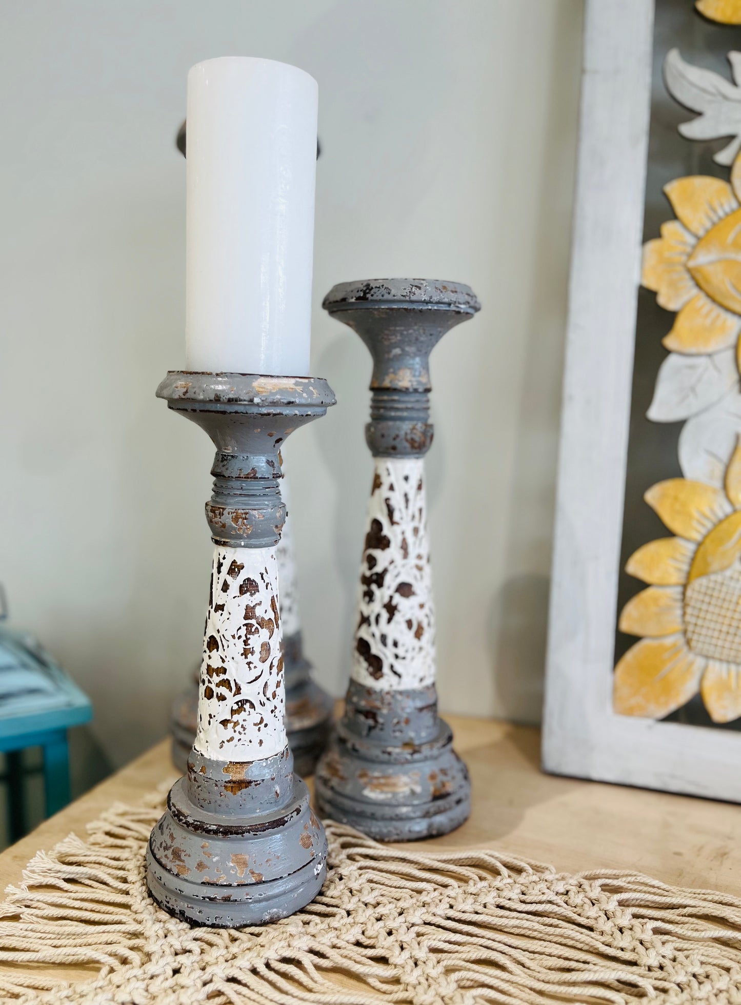 
                  
                    Wooden Pillar Candle Stand
                  
                