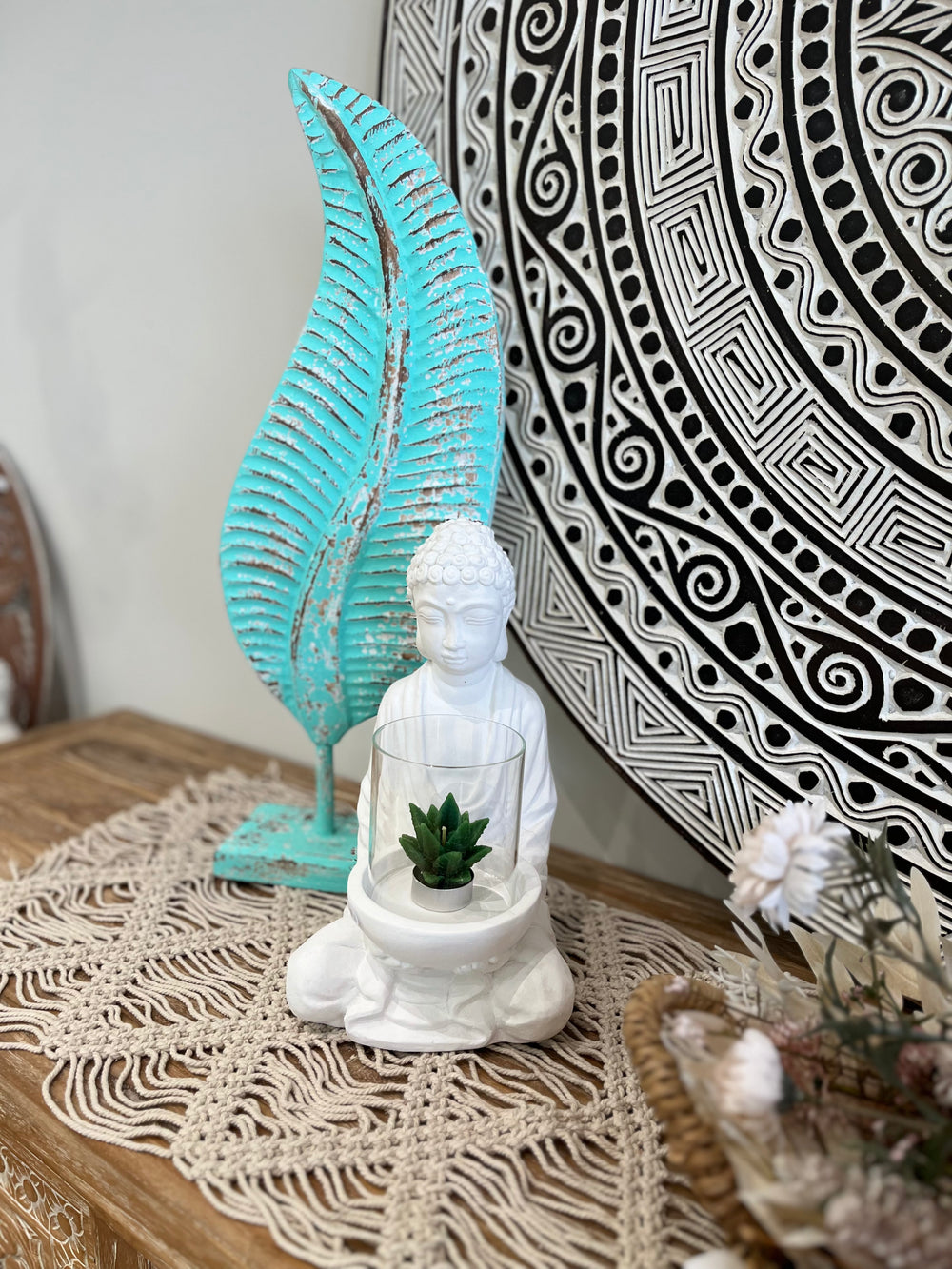 Boho Wooden Decorative Leaf