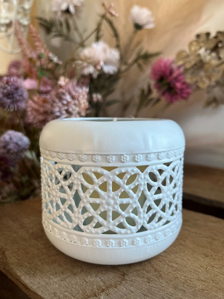 
                  
                    Round metal decorative lantern with glass tea light holder
                  
                