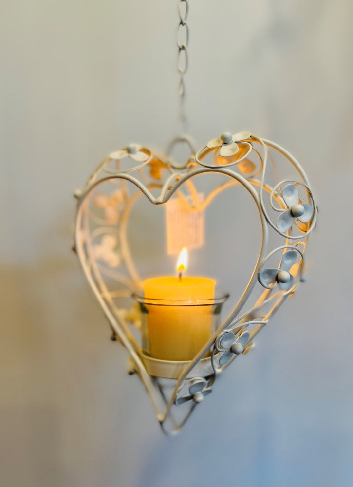 
                  
                    Hanging love heart tea light holder
                  
                